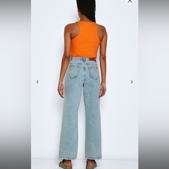 Noisy May Drew Regular Fit High Waist Wide Leg Jeans - Picture 4 of 8